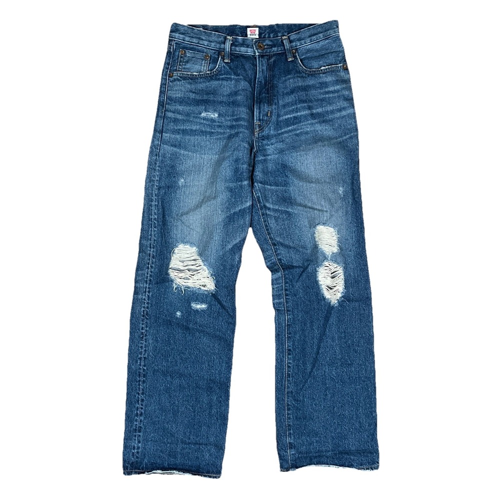 Edwin 505 Made in Japan Jeans 30x29 Grunge Blue Denim Distressed